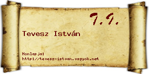 Tevesz István névjegykártya