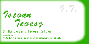 istvan tevesz business card